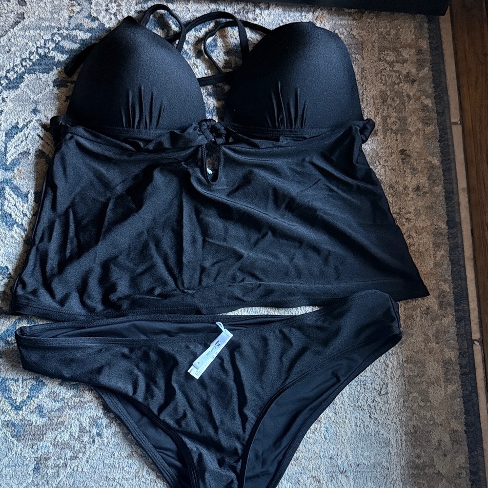 Black Tankini Set Cupshe